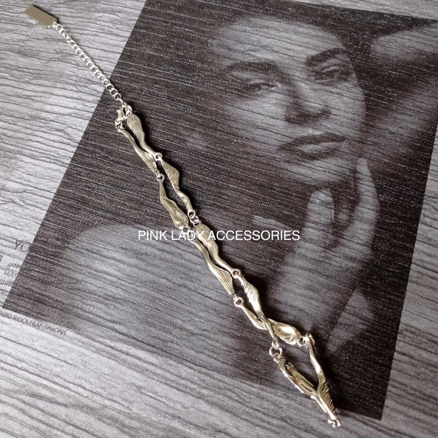 粉女飾『234 節片頸鍊』現貨。銀色 美韓風。短項鍊 歐美項鍊 項鍊 項鏈 頸鍊 頸鏈-細節圖6