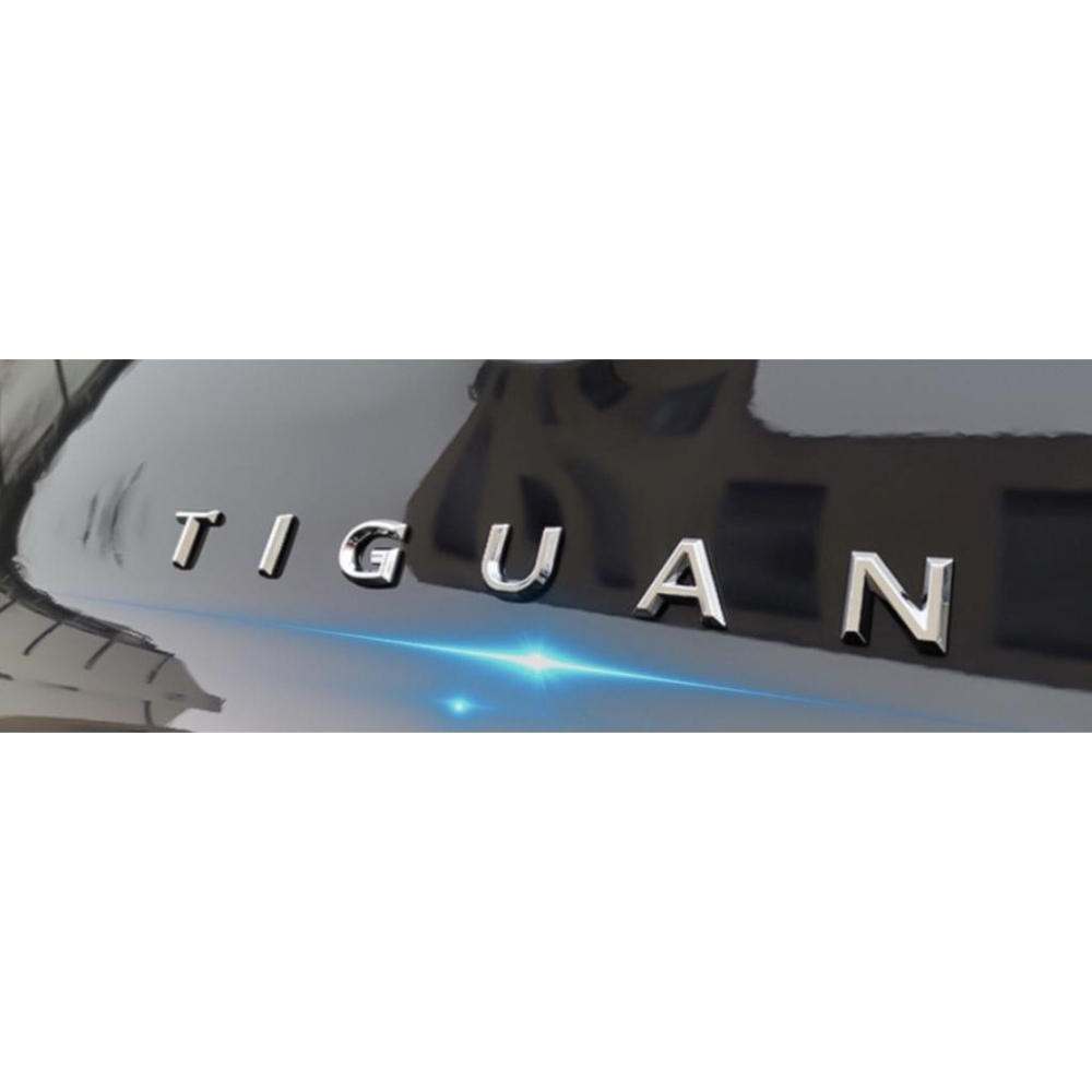 福斯TIGUAN 字標 3D立體鍍鉻 （非小改後原廠字體）🔷亮光銀/消光黑 二款 🔷防刮/耐磨/不退色 🔷ABS鍍鉻設計-細節圖2