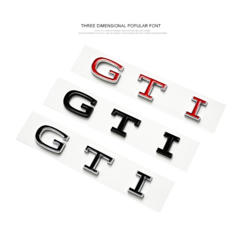 福斯GOLF GTI字標 3D立體鍍鉻 GOLF8 🔷銀黑/銀紅/消光黑 三款 🔷防刮/耐磨/不退色 🔷ABS鍍鉻設計-細節圖2