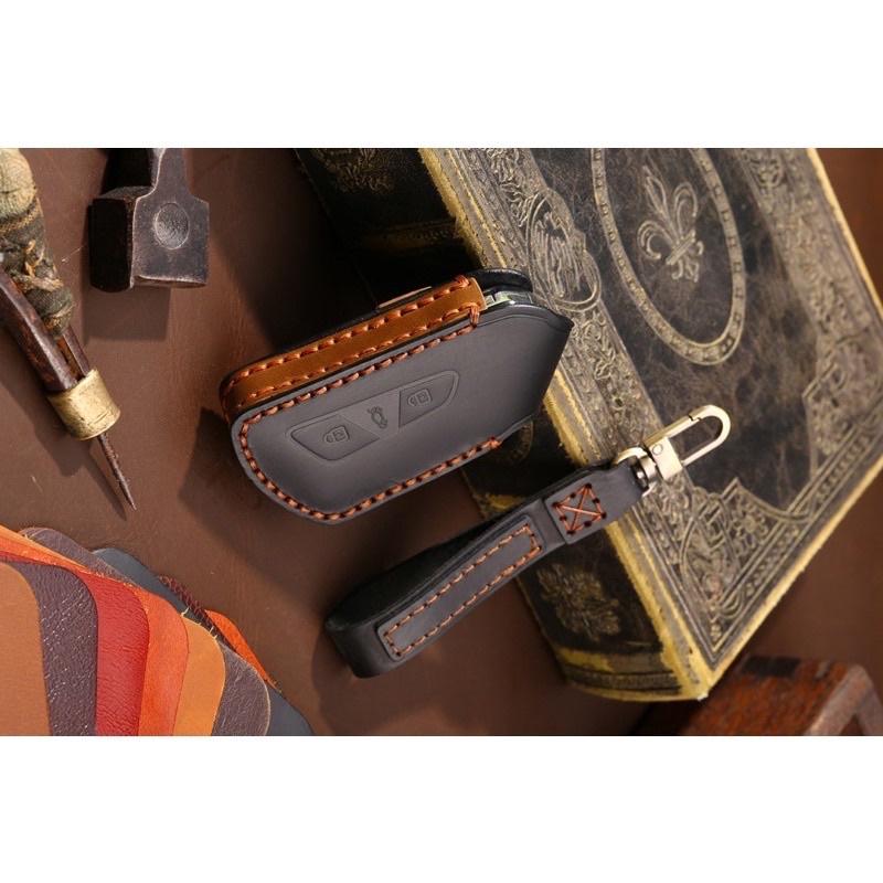 SKODA Octavia Combi 21-23款專鑰匙套 手工訂製 牛皮鑰匙套 👍質感保證 原車鑰匙開模手工縫紉-細節圖4