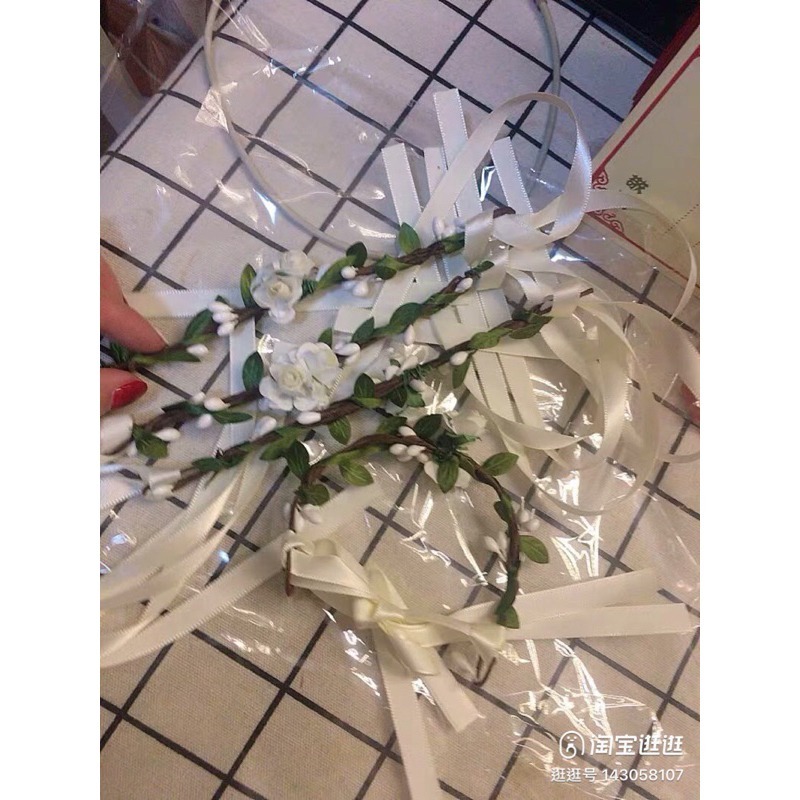 森林系 小清新 花藤 花環 手腕花-細節圖3