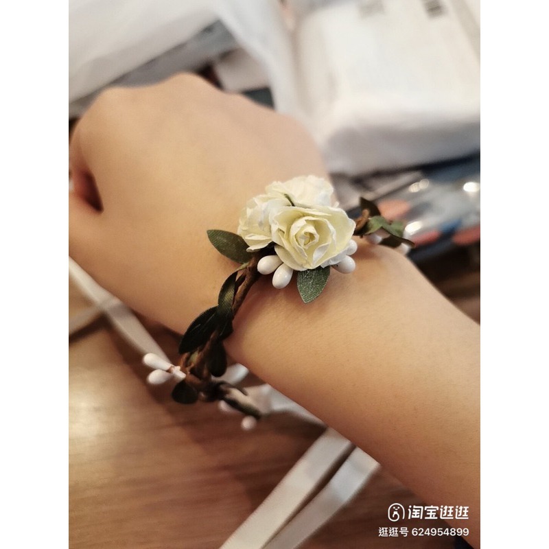 森林系 小清新 花藤 花環 手腕花-細節圖5