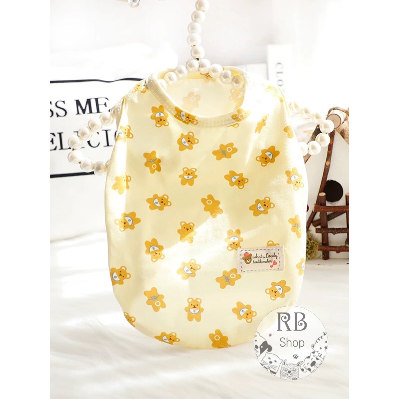 可愛小熊印花寵物衣服 輕薄透氣 無袖背心 貓狗衣服 ins泰迪 寵物衣服 四季可穿-細節圖9