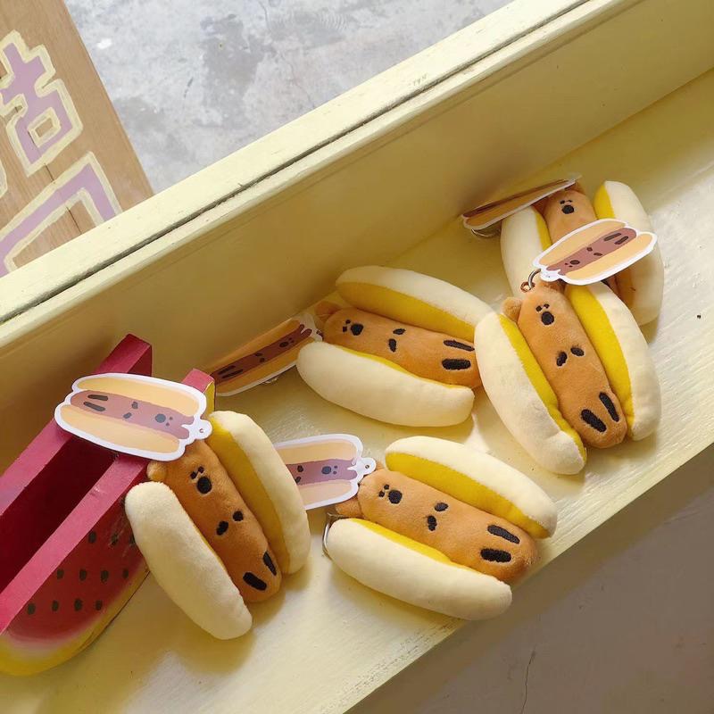 𝑯𝒊𝒅𝒅𝒆𝒏 𝒔𝒕𝒐𝒓𝒆｜韓國袋鼠考拉掛件 奶酪熱狗 鑰匙圈 吊飾 毛絨玩具 迷你吊飾-細節圖6