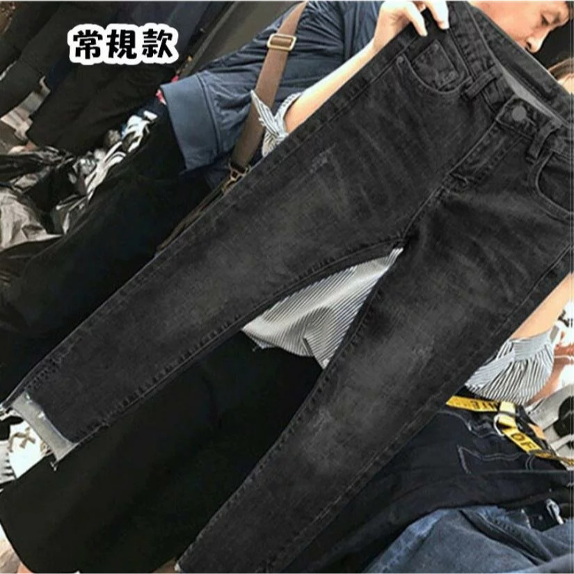 百搭出眾．彈力顯瘦破洞牛仔褲【V9375】-細節圖5