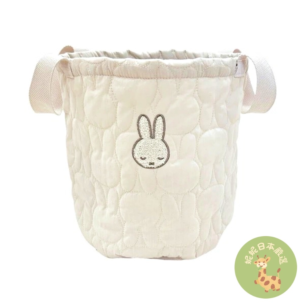 日本🇯🇵 Miffy 絎縫收納筒｜M/L尺寸 白色／米色｜玩偶 衣物 玩具收納籃-細節圖6