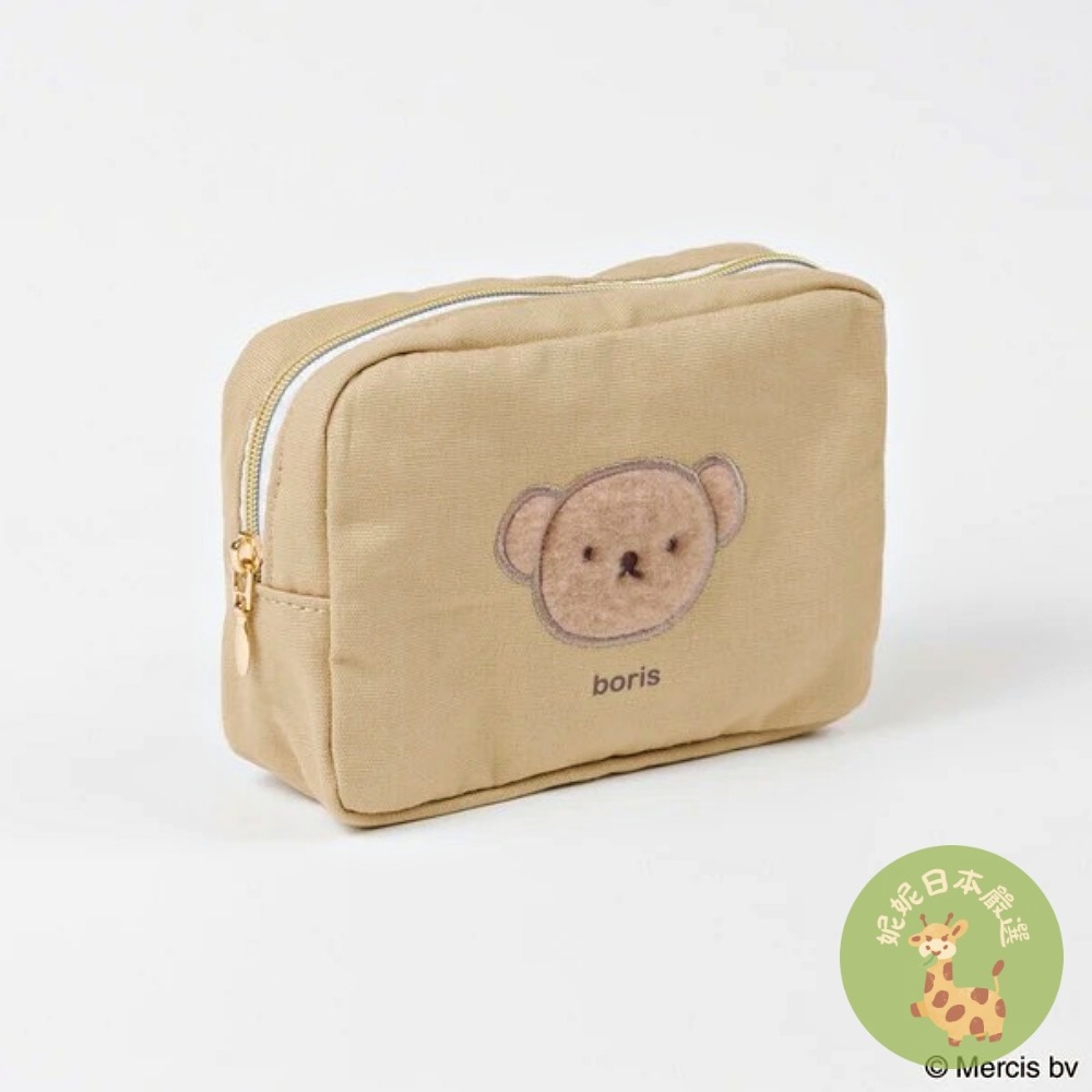 日本🇯🇵 Miffy BRUNA FLUFFY APPLIQUE 系列｜刺繡毛絨帆布收納袋／立體化妝包／束口袋-細節圖6