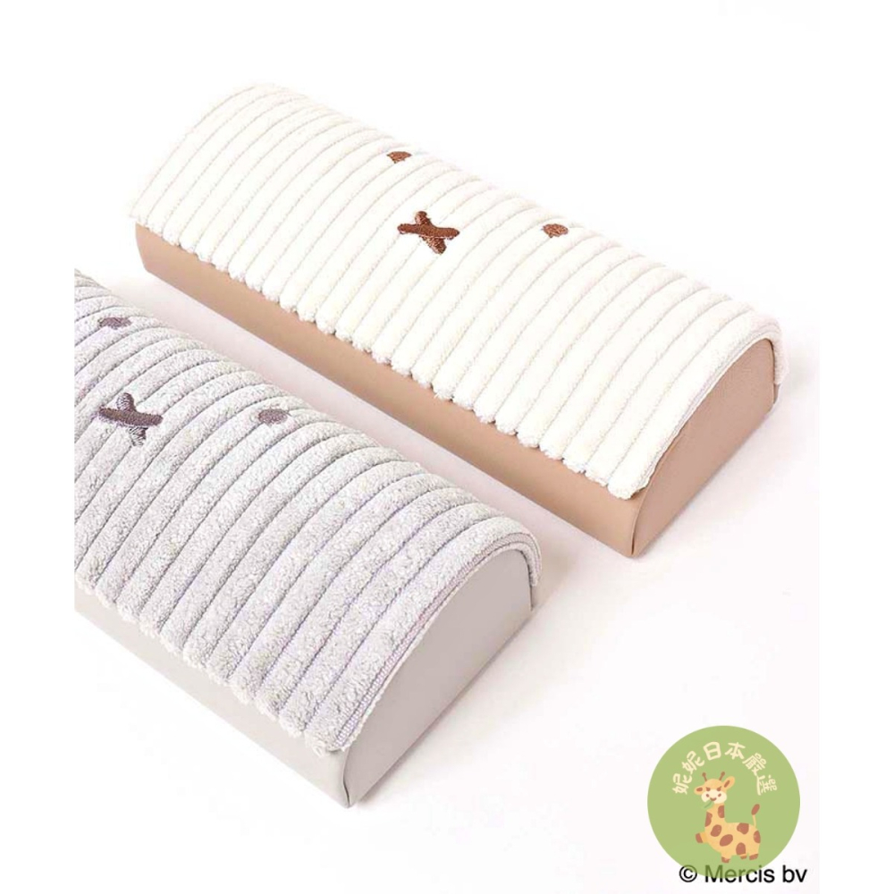 日本🇯🇵 Miffy 米飛兔｜絨布條紋眼鏡盒（附拭鏡布）｜粉／灰／米-細節圖9