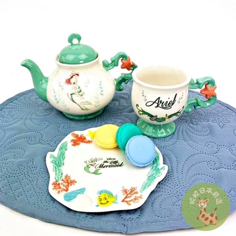 🚀🇯🇵日本迪士尼 小美人魚 Ariel 系列陶瓷餐具｜茶壺／馬克杯／甜點盤／水杯-規格圖7