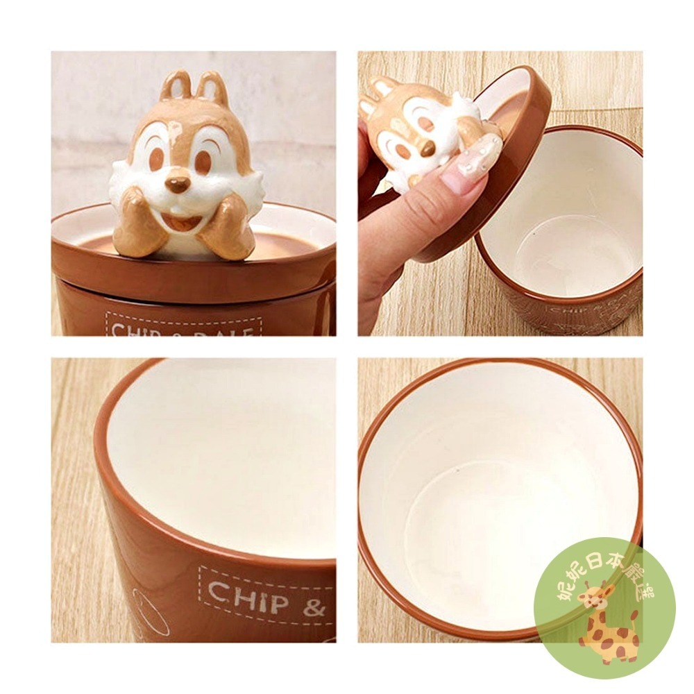 日本🇯🇵迪士尼 奇奇蒂蒂立體造型陶瓷馬克杯（附蓋）-細節圖4