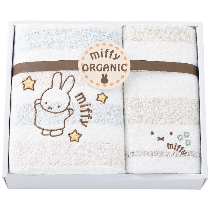 日本🇯🇵直送｜日本製西川Miffy 有機棉毛巾禮盒組｜浴巾組／臉巾組 兩款選擇 日本製 喬遷禮物-規格圖5