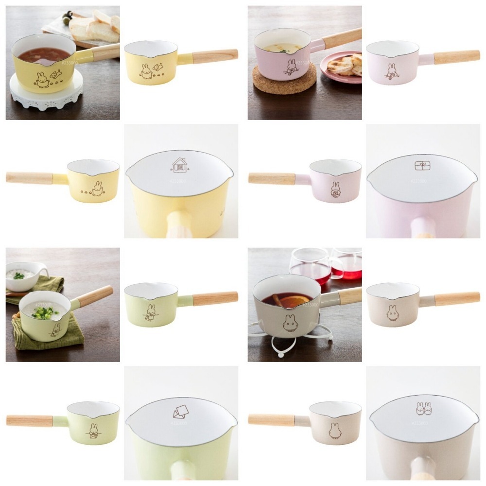 日本🇯🇵直送｜富士琺瑯 FUJIHORO × Miffy 米飛兔粉彩琺瑯系列｜牛奶鍋／味噌鍋 四色可-規格圖11