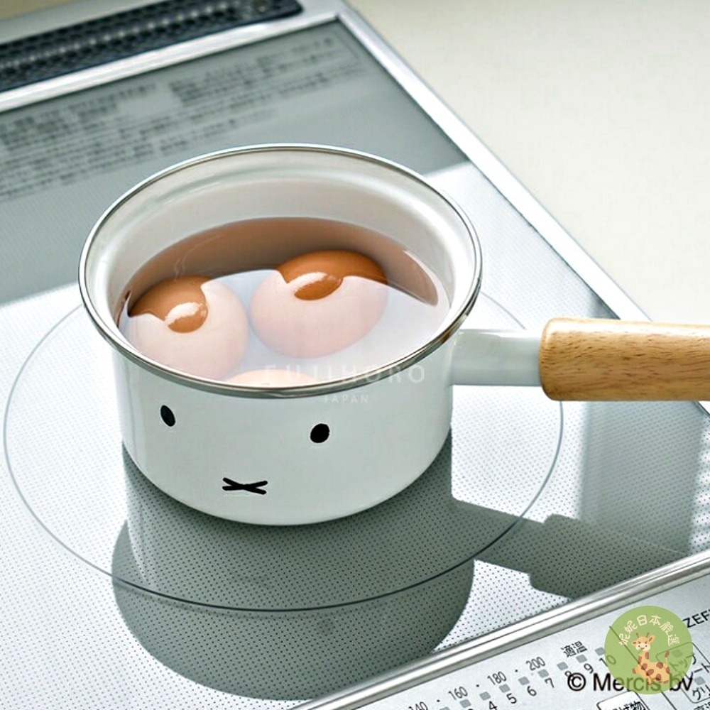 日本🇯🇵直送｜富士琺瑯 FUJIHORO × Miffy & Boris Face 白色琺瑯系列｜牛奶鍋／雙耳鍋／附-細節圖8