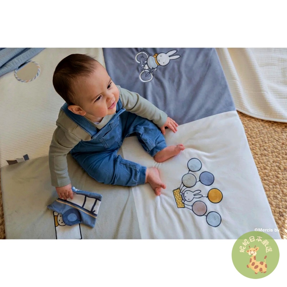 日本🇯🇵直送｜Miffy 嬰兒可機洗遊戲墊柔軟爬行墊 新生兒禮物 安全防滑寶寶地墊-細節圖4