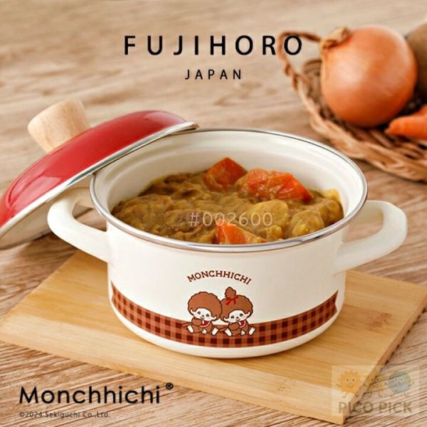 日本🇯🇵FUJIHORO 富士琺瑯 × Monchhichi 琺瑯餐廚系列 ｜馬克杯／手沖壺／牛奶鍋／湯鍋／焗烤皿／-細節圖4