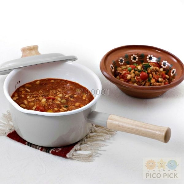 日本🇯🇵FUJIHORO 富士琺瑯14公分/18公分 牛奶鍋 ｜木柄單手鍋｜木製握柄｜附蓋｜可直火加熱｜IH對應｜廚-細節圖6