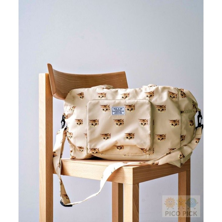 日本🇯🇵｜PAUL & JOE 貓咪印花旅行波士頓包｜可肩背可斜背｜33L大容量輕量旅行袋-細節圖7
