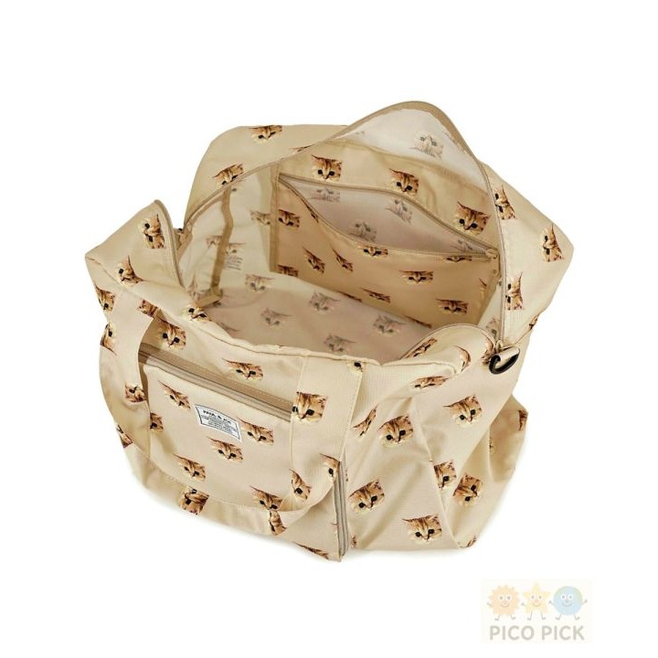 日本🇯🇵｜PAUL & JOE 貓咪印花旅行波士頓包｜可肩背可斜背｜33L大容量輕量旅行袋-細節圖8