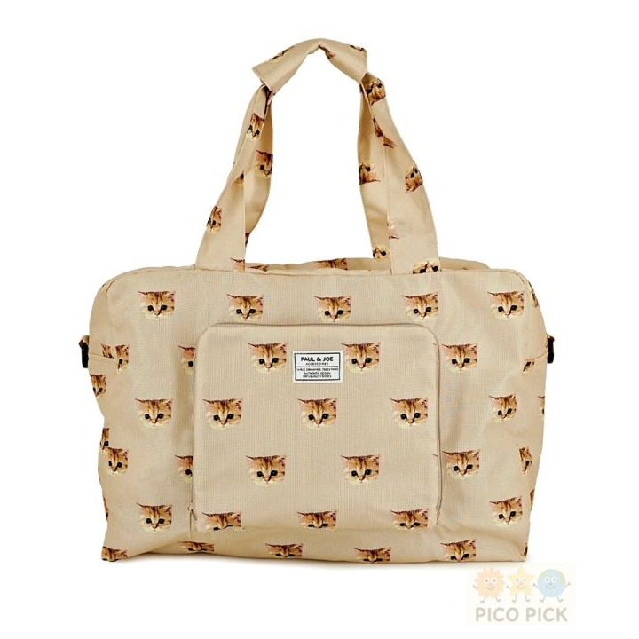 日本🇯🇵｜PAUL & JOE 貓咪印花旅行波士頓包｜可肩背可斜背｜33L大容量輕量旅行袋-規格圖9