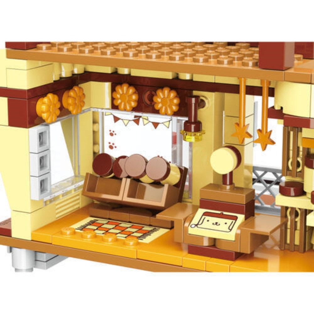 Qman啟蒙積木 三麗鷗 布丁狗露天糖果屋 QM46755-細節圖2