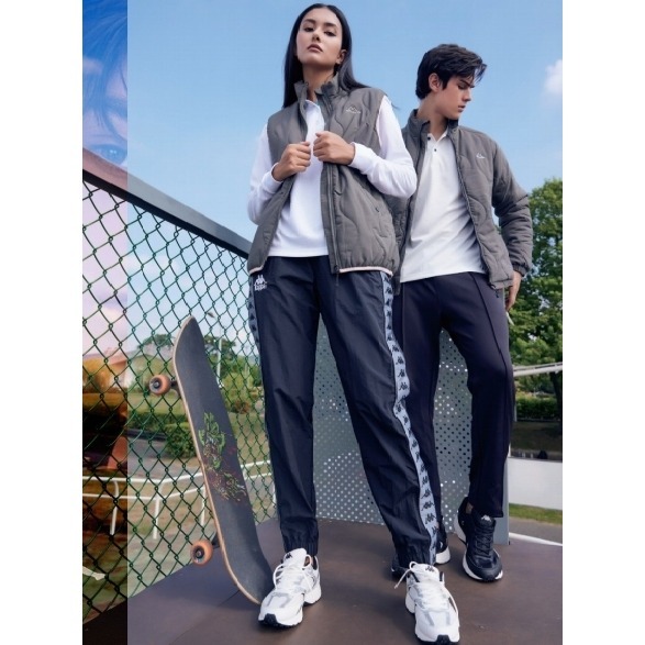 KAPPA 義大利 型男吸濕排汗男款針織長褲 黑 341J2PW005-細節圖2