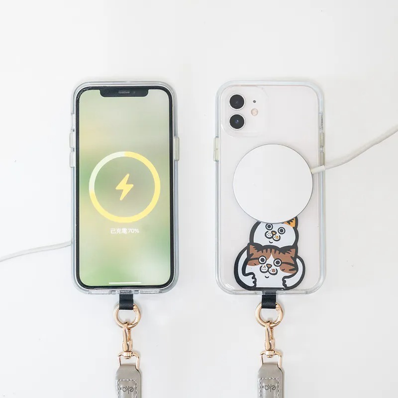 [ekax] 双猫大藥房聯名 玩趣手機夾片背帶組合 掛繩夾片 手機夾片 手機墊片 造型夾片 手機掛繩 背帶 手機背帶-細節圖4