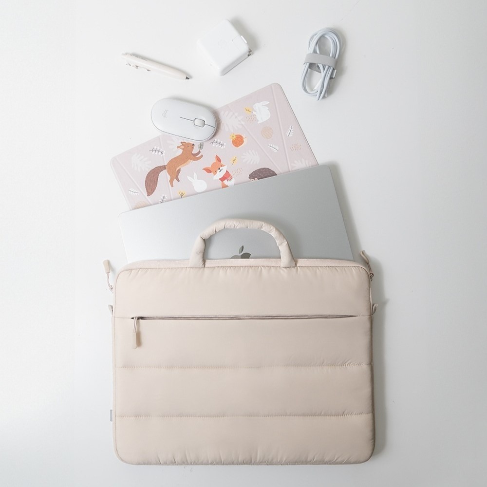 [ekax] 雲朵Puffy 筆電包 13吋 15吋 公事包 手提斜背筆電包 平板包 側背包 斜背包 包包  手提包-細節圖4