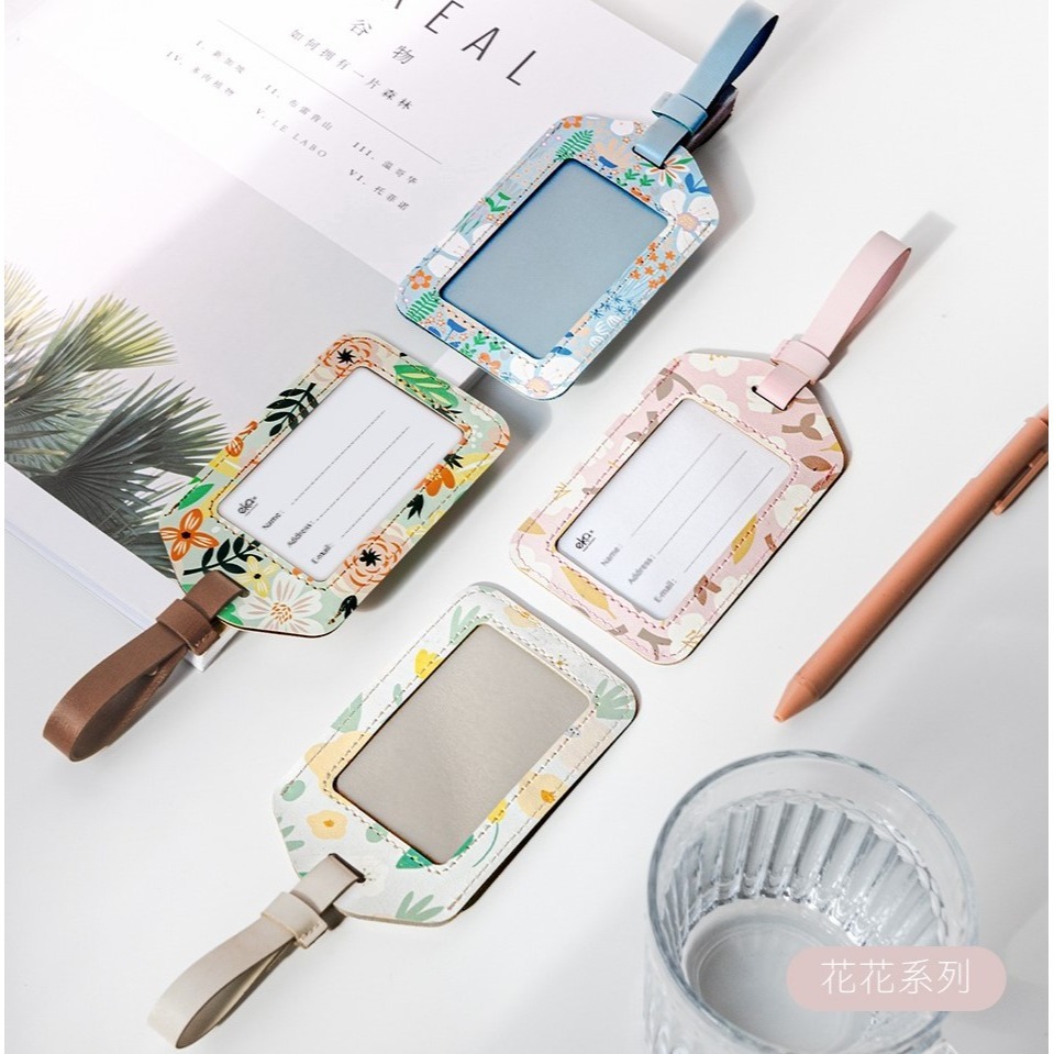 [ekax] 輕巧皮革行李吊牌 行李吊牌 出國配件 行李箱吊牌 旅行 出國用品 吊牌 行李吊牌 皮革吊牌-細節圖2