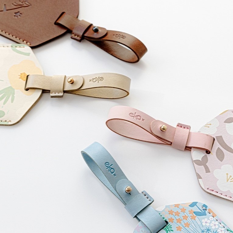 [ekax] 輕巧皮革行李吊牌 行李吊牌 出國配件 行李箱吊牌 旅行 出國用品 吊牌 行李吊牌 皮革吊牌-細節圖4