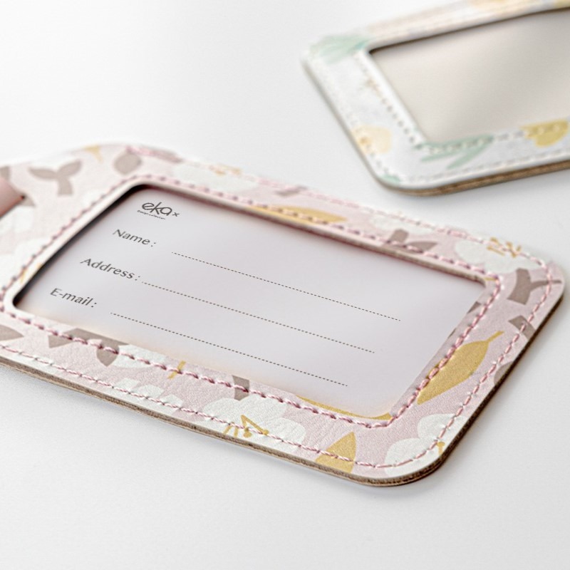 [ekax] 輕巧皮革行李吊牌 行李吊牌 出國配件 行李箱吊牌 旅行 出國用品 吊牌 行李吊牌 皮革吊牌-細節圖5