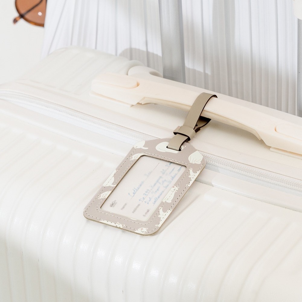 [ekax] 輕巧皮革行李吊牌 行李吊牌 出國配件 行李箱吊牌 旅行 出國用品 吊牌 行李吊牌 皮革吊牌-細節圖6