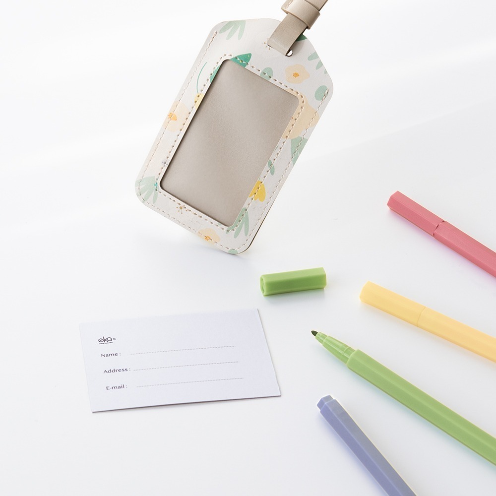 [ekax] 輕巧皮革行李吊牌 行李吊牌 出國配件 行李箱吊牌 旅行 出國用品 吊牌 行李吊牌 皮革吊牌-細節圖7