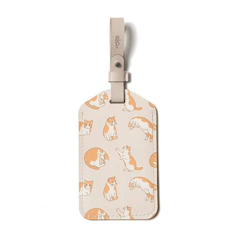 [ekax] 輕巧皮革行李吊牌 行李吊牌 出國配件 行李箱吊牌 旅行 出國用品 吊牌 行李吊牌 皮革吊牌-規格圖11