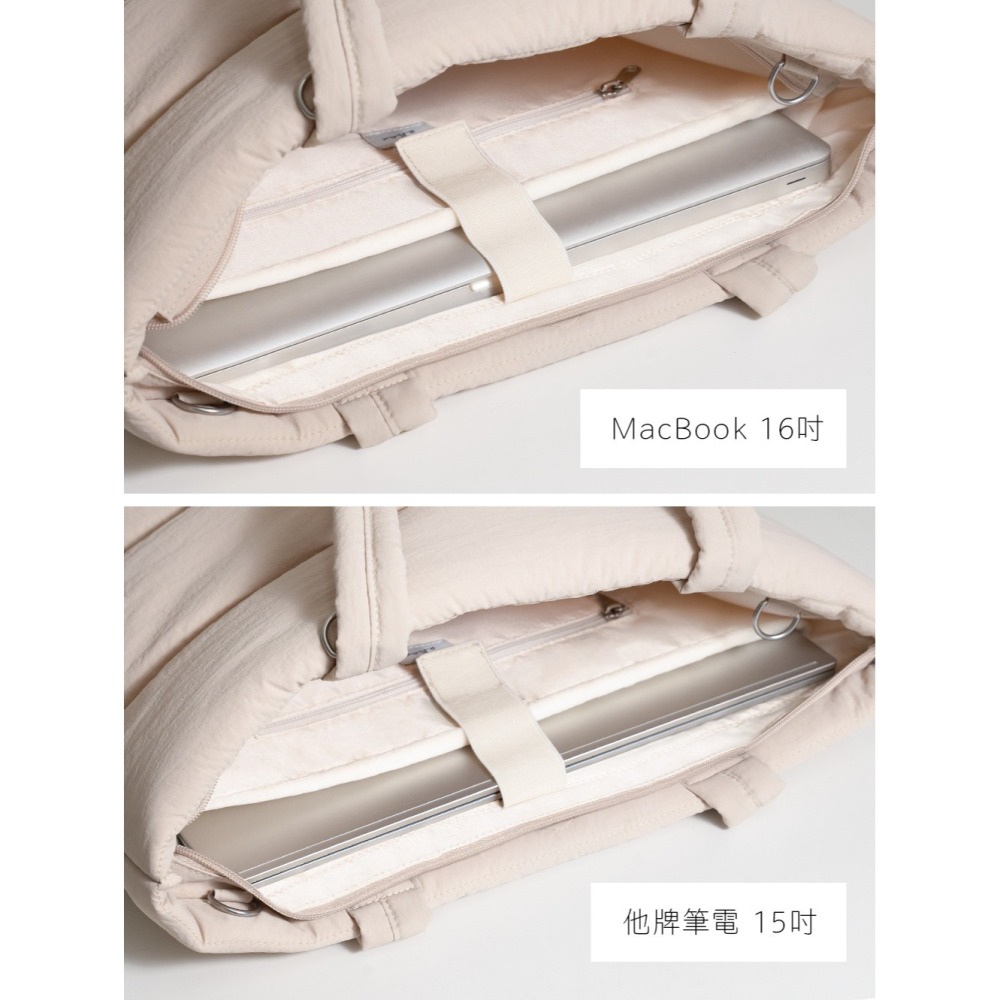 [ekax] 雲朵Soft 托特筆電包 托特包 筆電包 手提包 斜背包 內層絨毛 肩背包 外出包 公事包-細節圖2