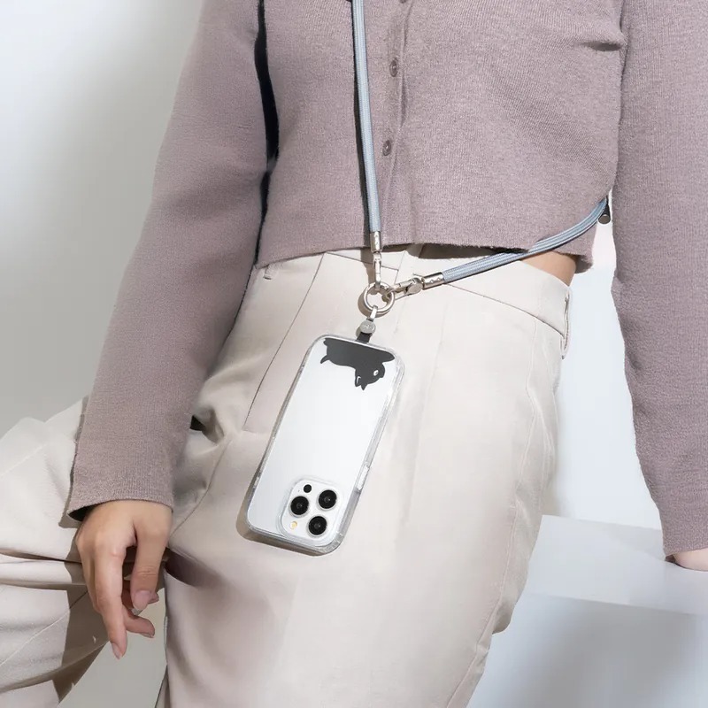 [ekax] 旋轉造型手機掛繩夾片 360°旋轉 手機夾片 可旋轉 白貓 黑貓 橘貓 手機掛繩夾片 夾片 貓咪夾片-細節圖8