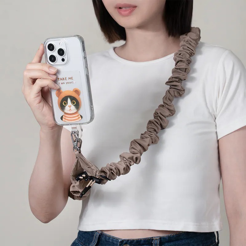 [ekax] 彈力圈圈掛繩背帶 掛繩背帶 手機背帶 包包背帶 長繩 手機長繩 手機掛繩 掛繩 背帶 吊飾-細節圖5