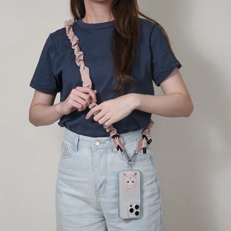 [ekax] 彈力圈圈掛繩背帶 掛繩背帶 手機背帶 包包背帶 長繩 手機長繩 手機掛繩 掛繩 背帶 吊飾-細節圖6