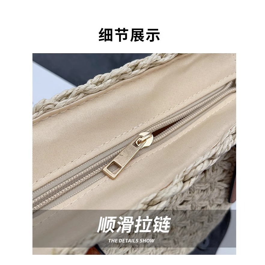 ★春夏肩背款編織托特包(現貨)-細節圖3