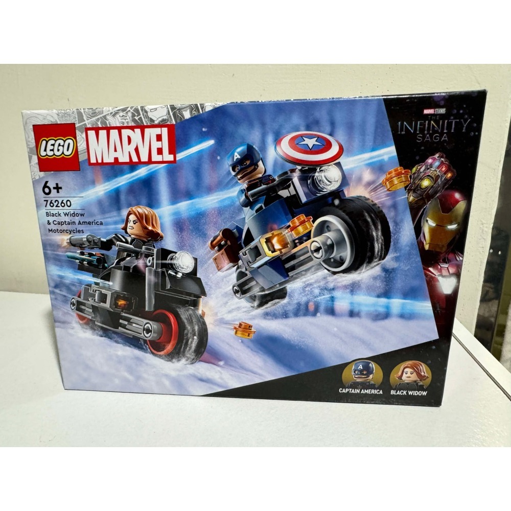 樂高 LEGO 76260 美國隊長與黑寡婦摩托車 復仇者聯盟-細節圖2