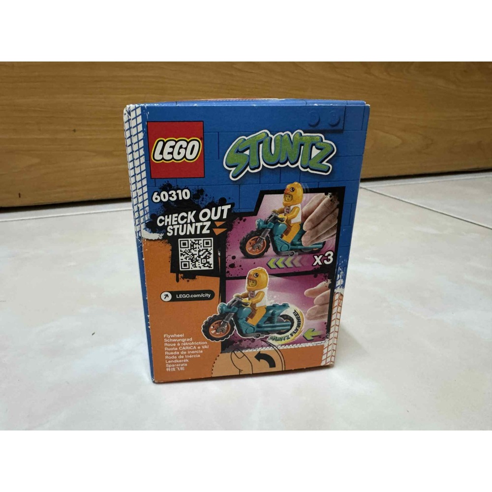 樂高 LEGO 60310 小雞特技摩托車 全新未拆 盒況有壓痕-細節圖2