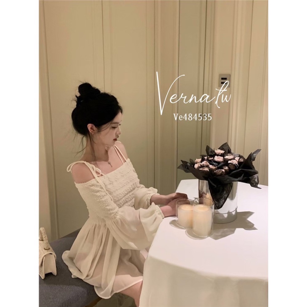 現貨｜浪漫仙氣網紗雪紡衣-細節圖4