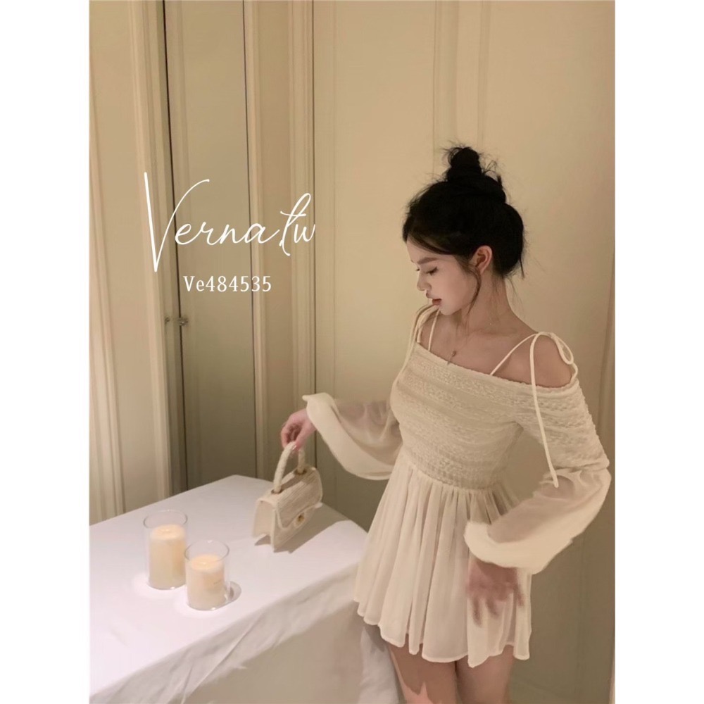 現貨｜浪漫仙氣網紗雪紡衣-細節圖5