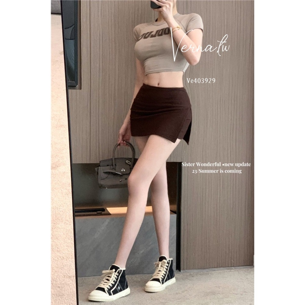 百搭開衩包臀短裙-細節圖5