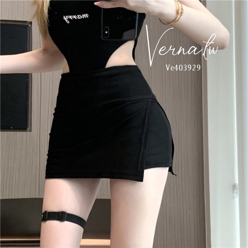 百搭開衩包臀短裙-細節圖9