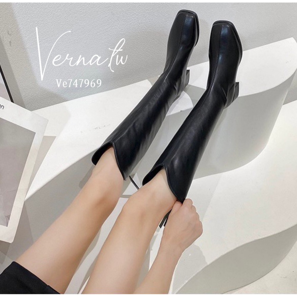 秋冬系列‘  簡約素色長靴4色-細節圖3