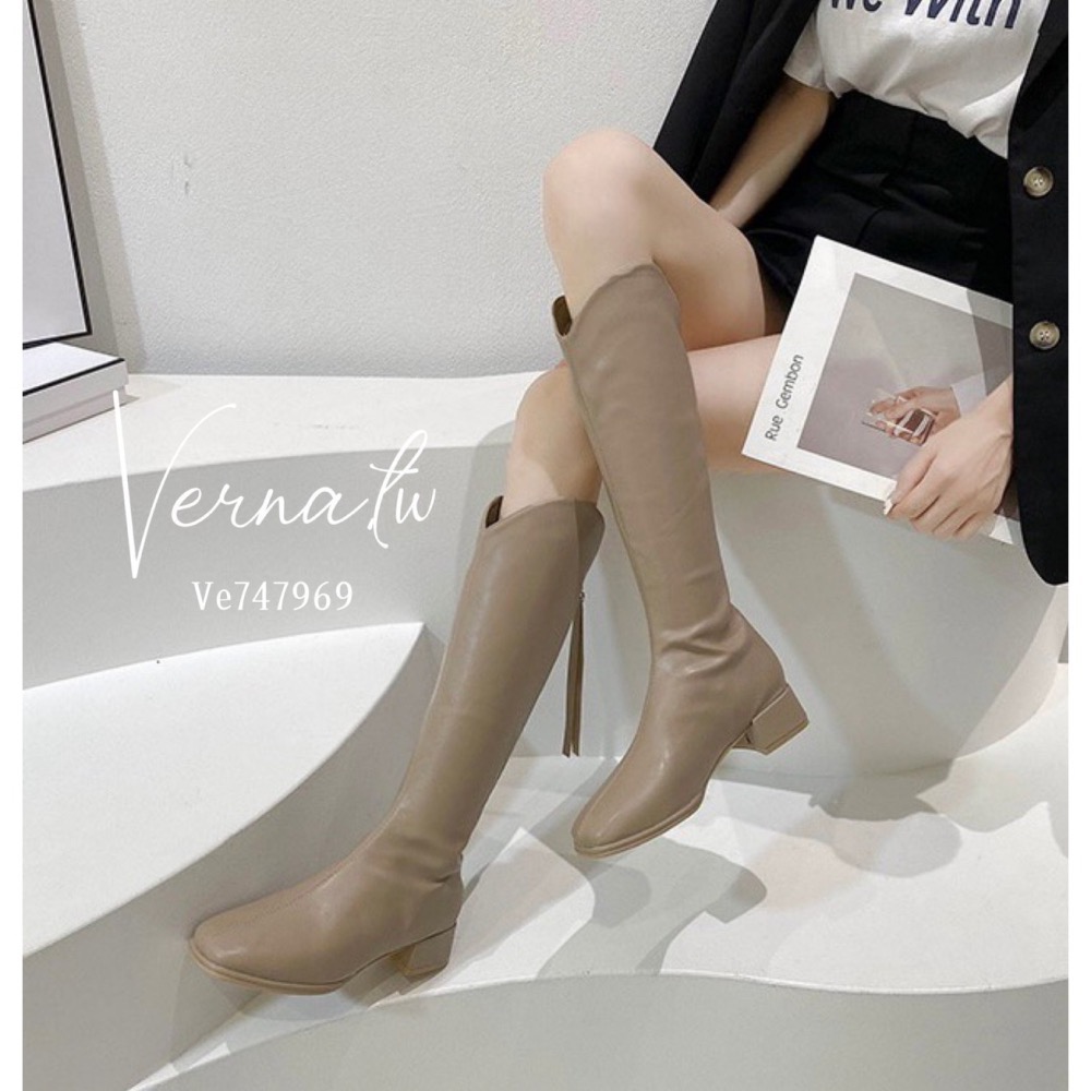 秋冬系列‘  簡約素色長靴4色-細節圖6