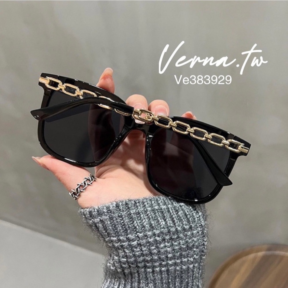 高級感‘設計感鏈條太陽眼鏡-細節圖6