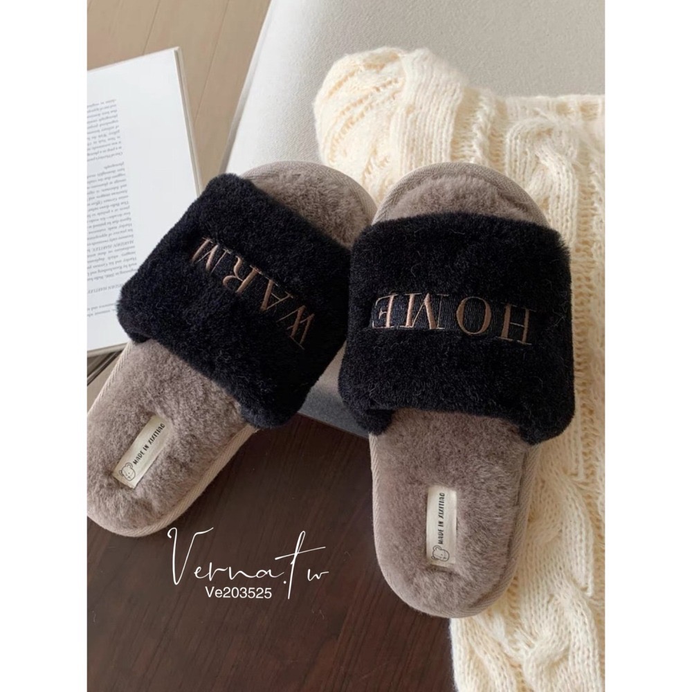 少女心爆棚‘毛絨字母室內拖-細節圖7