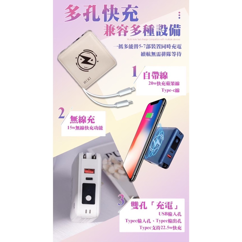 現貨供應🤍六合一全方位 行動電源-細節圖2