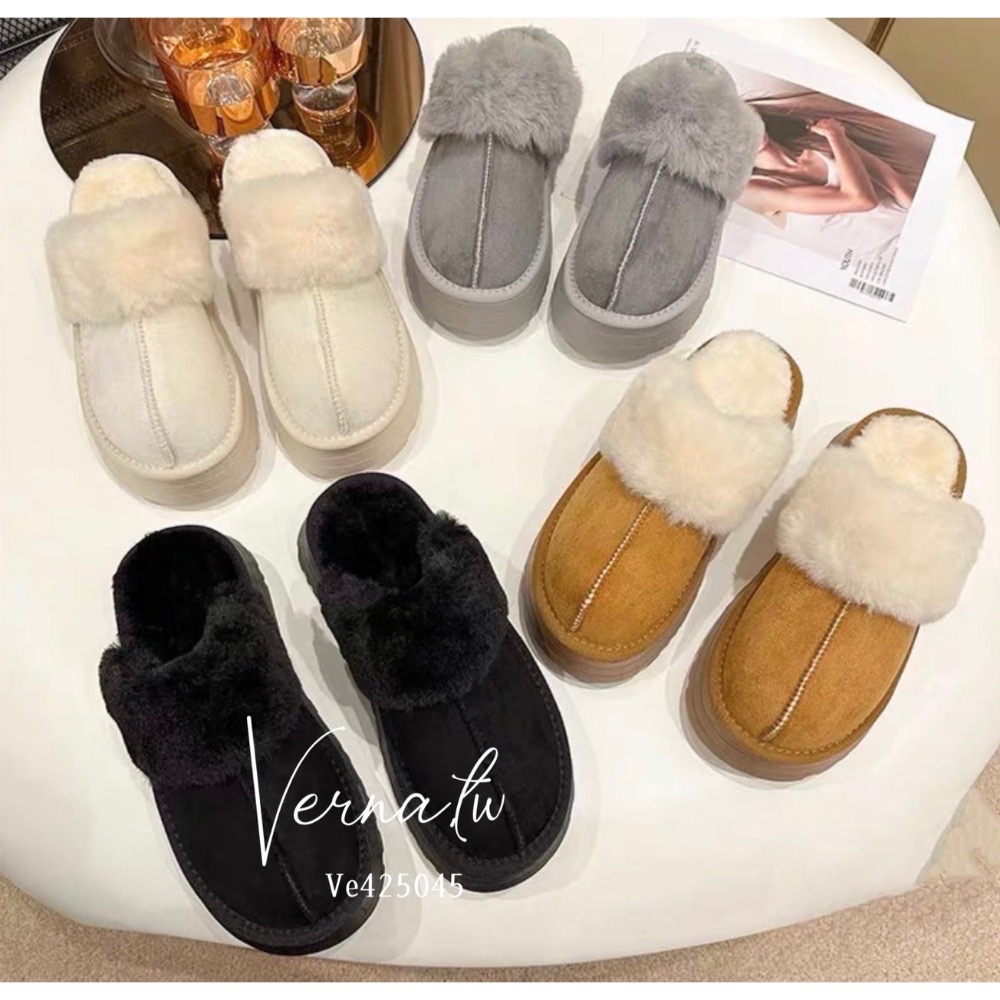 熱銷質感‘雪地靴毛毛拖-細節圖2